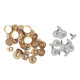 Flat Head Stud Rivets with Alloy Pins - Brass (Pack of 100)